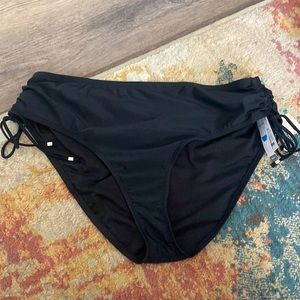 black swim bottoms